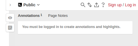 Annotation sidebar